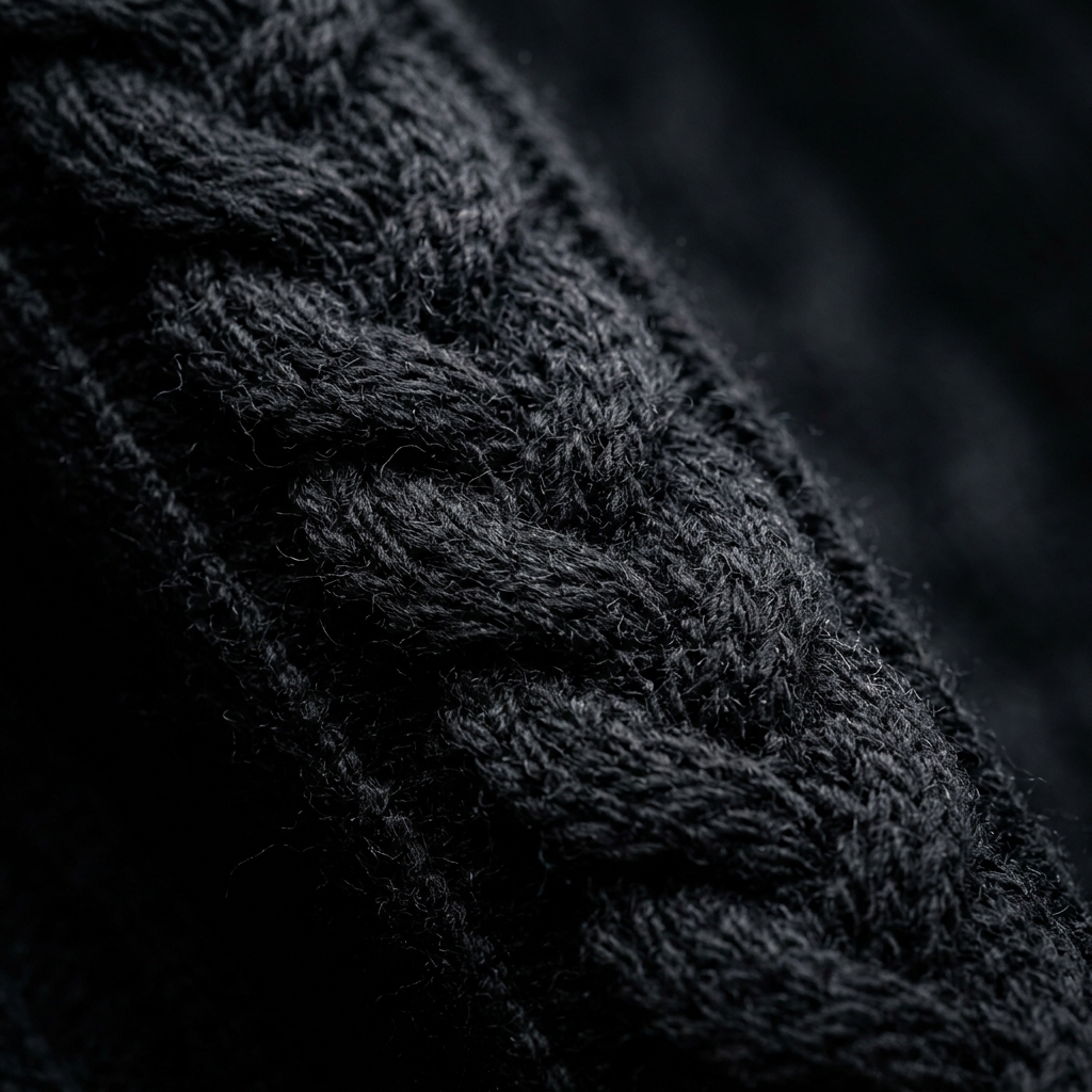 Cable-knit texture detail